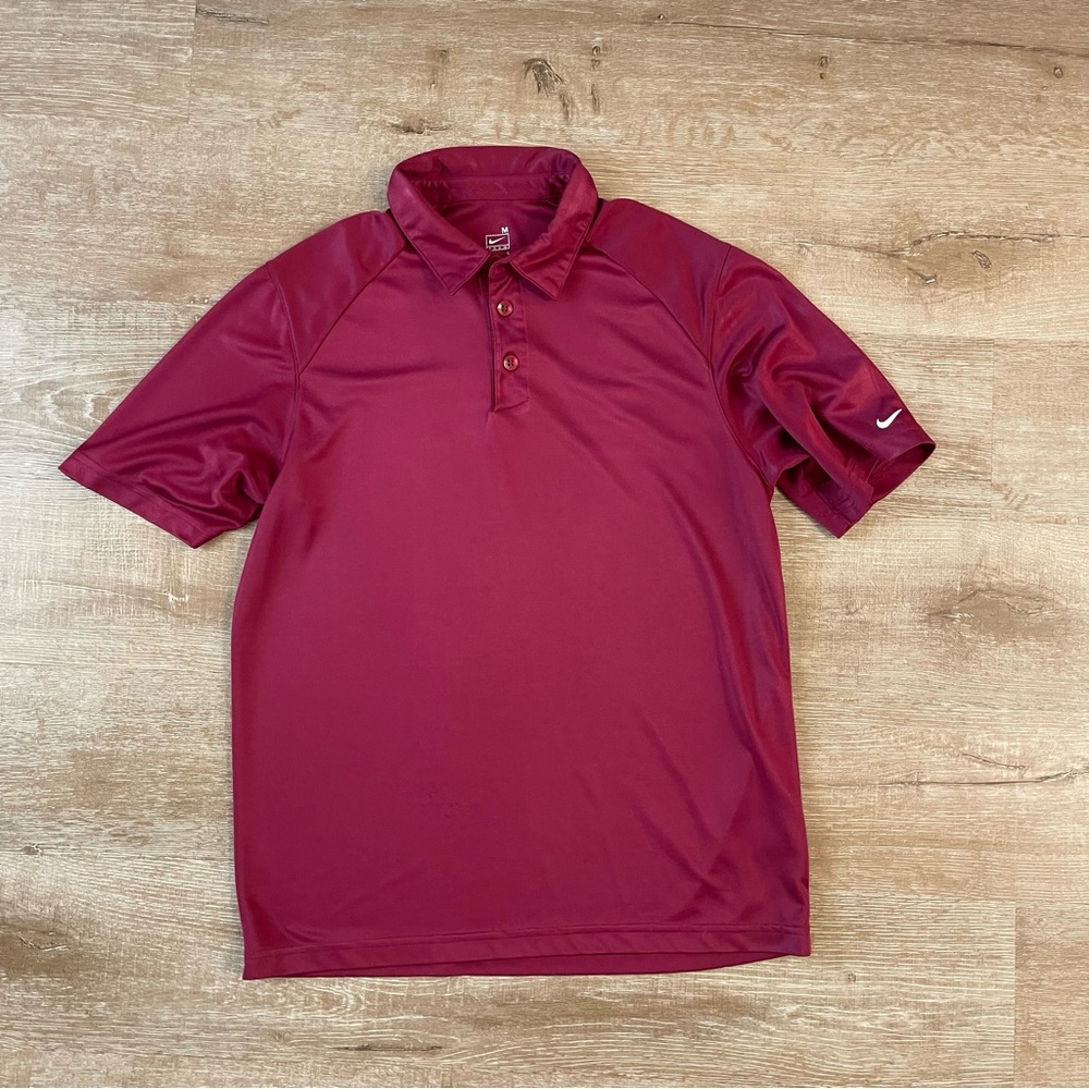 Golf preppy Nike Men’s Maroon Performance Polo Shirt Medium